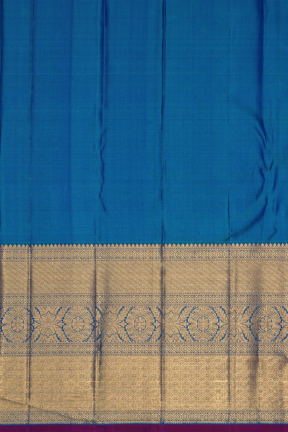 Image of Kanchipattu Brocade Blue Saree